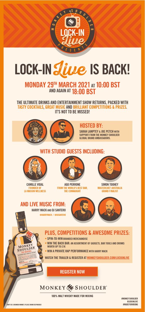 SPLENDID (@splendidcomms) on Twitter photo Tasty 🍸, great 🎵 and rapping from <a href="/harrymack/">Harry Mack</a>, need we say more? We’ve all missed the pub, so join us tonight for the return of #LockInLive brought to you by our client Monkey Shoulder. It’s not too late to sign up: bit.ly/3w7NVgl. See you at 6pm! Tasty 🍸, great 🎵 and rapping from <a href="/harrymack/">Harry Mack</a>, need we say more? We’ve all missed the pub, so join us tonight for the return of #LockInLive brought to you by our client Monkey Shoulder. It’s not too late to sign up: bit.ly/3w7NVgl. See you at 6pm!