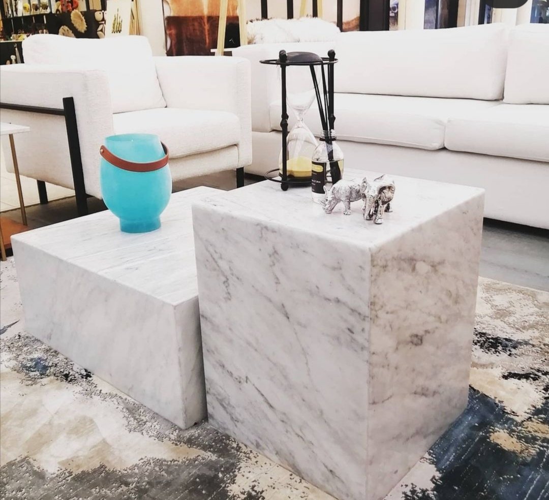 Malindz's tweet photo. I'm currently running a special on these items. The marble top coffee tables are going for R3500 each. The marble cube set is retailing for R7500. Dm or whatsapp 068 021 9995 to order. Stock is limited, first come first serve. We are based in Randburg. @Amatafula1 https://t.co/OUHw5nw4nZ