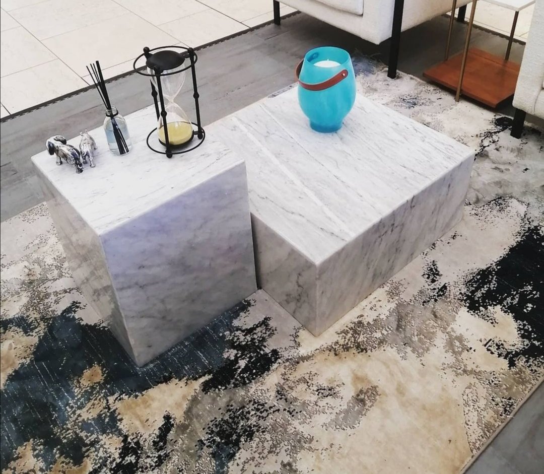 Malindz's tweet photo. I'm currently running a special on these items. The marble top coffee tables are going for R3500 each. The marble cube set is retailing for R7500. Dm or whatsapp 068 021 9995 to order. Stock is limited, first come first serve. We are based in Randburg. @Amatafula1 https://t.co/OUHw5nw4nZ