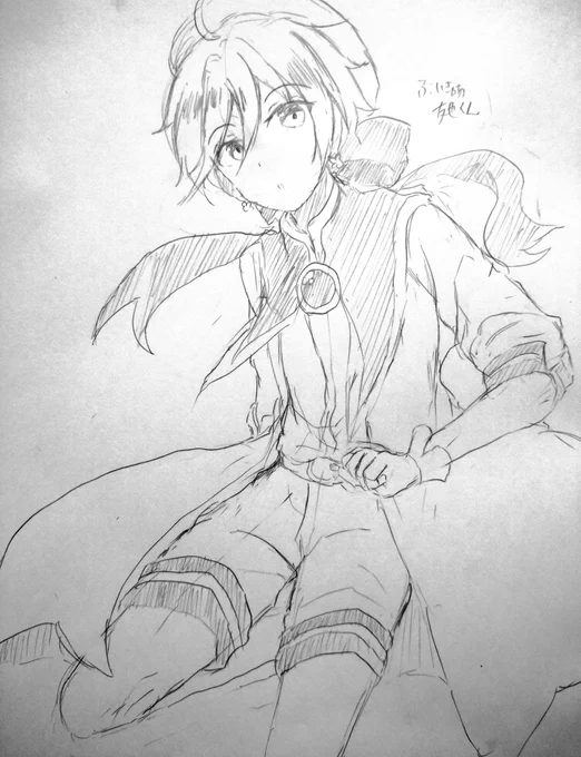 いつぞやに描いた創作衣装友也くんをリメイクするなどした 