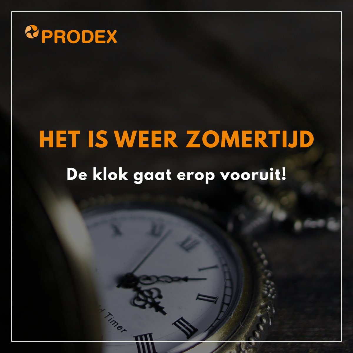 ProdexOperator's tweet photo. Heb jij je horloge al een uurtje vooruit gezet? ⌚️☀️ Eindelijk mogen we weer genieten van extra avondzon. Afgelopen zaterdagnacht ging de klok een uur vooruit. De zomertijd loopt tot het laatste weekend van oktober, dan wordt de klok weer terug gedraaid. Fijne werkweek! 😊 https://t.co/b19ALU0OnT
