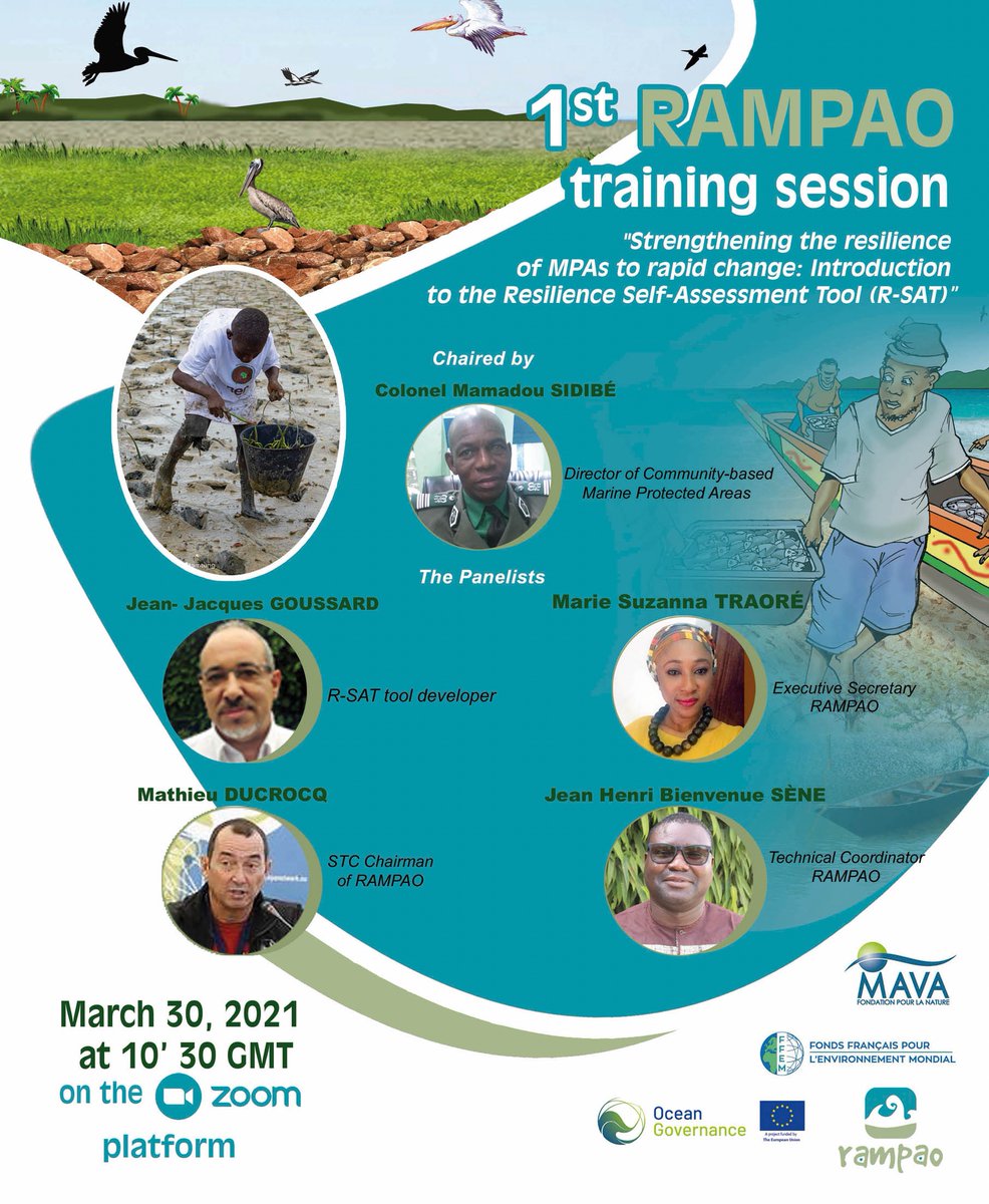 rampao_network's tweet photo. #Webinaire with the support of @MavaFdn @FFEM_Fr @OceanGovernance @rampao_network 
https://t.co/FhWNl9Kr0J
MARDI 30 MARS 2021 À  10H30 GMT   
traduction simultanée français/anglais 
TUESDAY, MARCH 30, 2021 AT 10H30 a.m.  CET  English/French interpretation is foreseen https://t.co/WFaTNEDcu8
