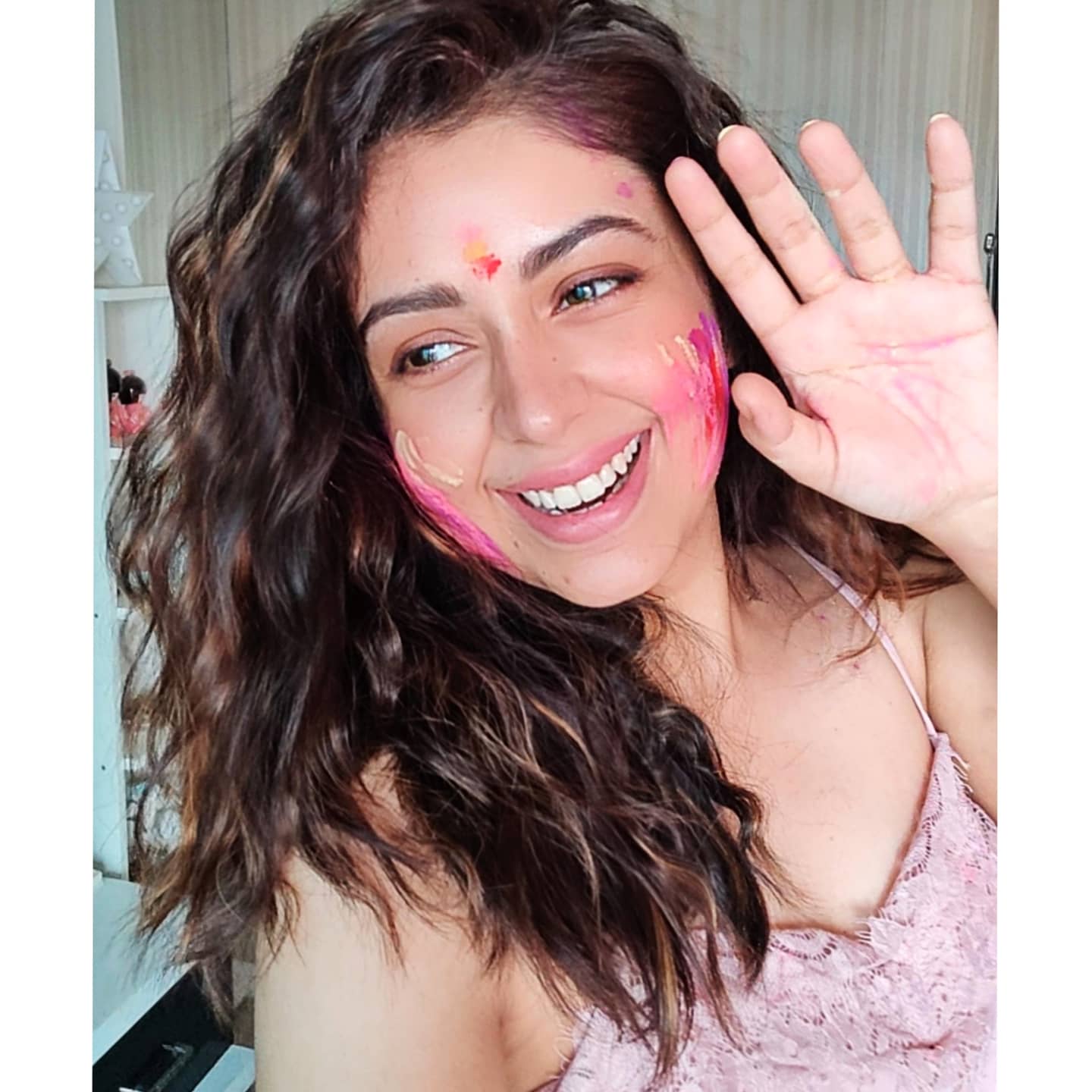 Stylish girls posing with Holi colors - PixaHive