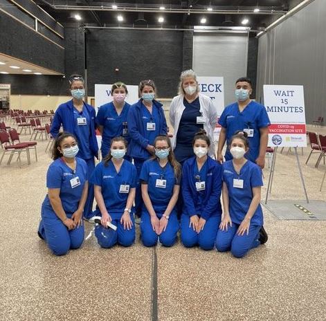 TAMUCCCONHS's tweet photo. Happy Monday!!! #ShakasUp to Professor Ercan's PEDs rotation. They participated at the Driscoll vaccine clinic last week!

#TAMUCC #TAMUCCCONHS #FutureIslanderNurse #IslanderImpact https://t.co/pS3upshHzp