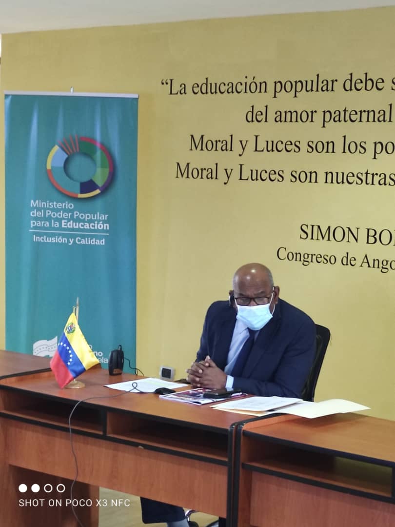 Fundabit_'s tweet photo. Hoy #29Mar Ministro de Educación @psuvaristobuIo, participa desde el salón Simón Bolívar del @MPPEDUCACION, en el Encuentro Ministerial Virtual de Alto Nivel: "A un año del COVID: Priorizando la recuperación de la Educación para evitar una catástrofe generacional". https://t.co/ffI7WLo4cq