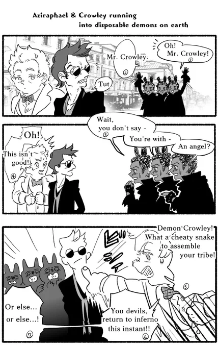 【English ver.】
#GoodOmens #ineffablehusbands 
⭐️Special thanks せりさん(@cerriiee) 