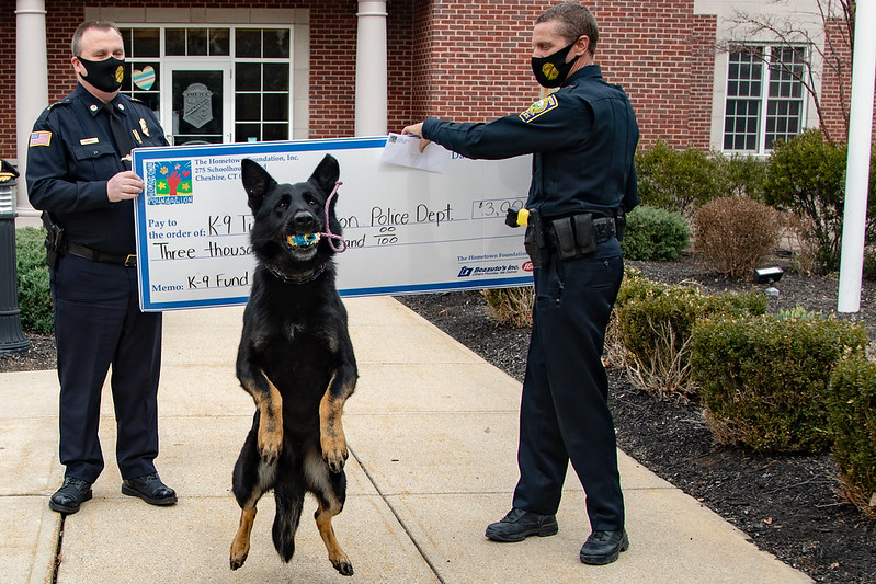 DreamRideExp's tweet photo. K-9 Titan is jumping for joy because he was granted one of the top awards of $3,000 from our Hometown Heroes $10,000 K-9 Giveaway! K-9 Titan is partnered with Officer Sanchioni of the Hopkinton Police. They are quite the duo! #PoliceK9 #K9Giveaway #K9Unit https://t.co/hwEA2Oo3i3