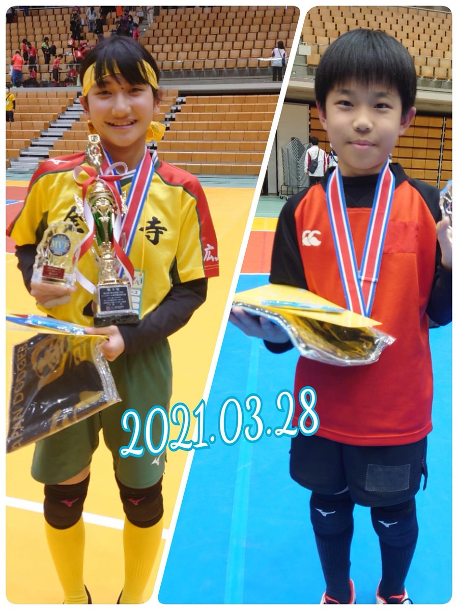 dodgeinfo's tweet photo. #2021春小ドッジ

皆様に投票頂いた「観戦者が選ぶ2021春小ドッジＭＶＰ」は、

金剛寺ファイターズ　2番

木津がむしゃらインパルス　3番

に決まりました。お二人にはDodgeBall Informationから記念の盾と記念品をお渡しいたしました。 https://t.co/qg8Gj8tayJ