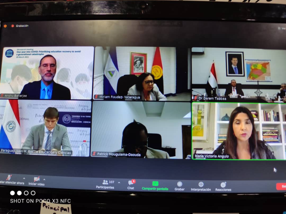 Fundabit_'s tweet photo. Hoy #29Mar Ministro de Educación @psuvaristobuIo, participa desde el salón Simón Bolívar del @MPPEDUCACION, en el Encuentro Ministerial Virtual de Alto Nivel: "A un año del COVID: Priorizando la recuperación de la Educación para evitar una catástrofe generacional". https://t.co/ffI7WLo4cq