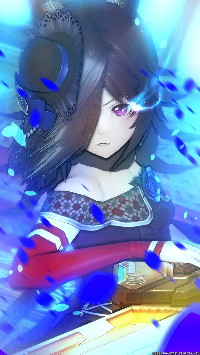 Pso2でウマぴょい ブルーローズチェイサー 鳥風のイラスト