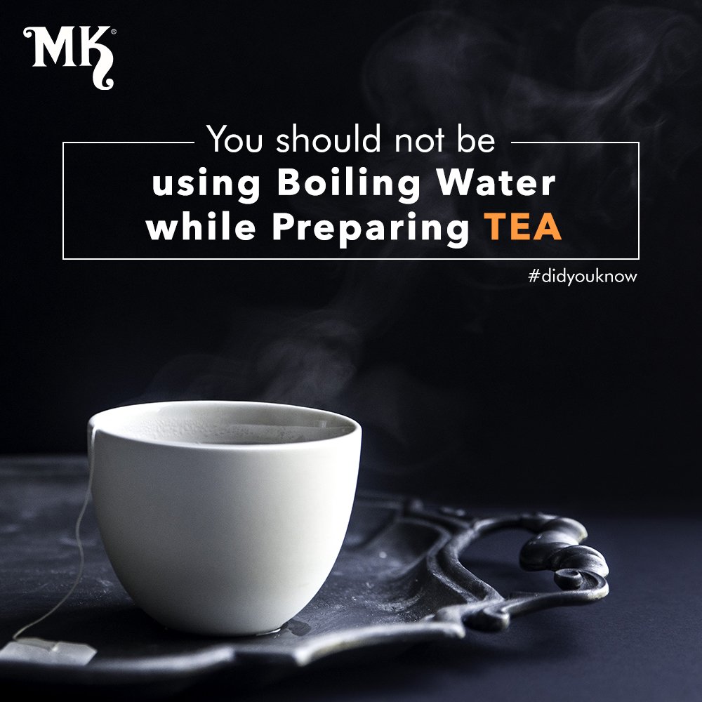 MKteaglobal's tweet photo. Using boiling water while preparing tea can actually burn the tea leaf and ruin the original taste that you’re looking for!
#mk #mkcollection #tea #tealife #didyouknow #teacollection #tealove #teafacts #teaaddicts https://t.co/2BeajCPGqM