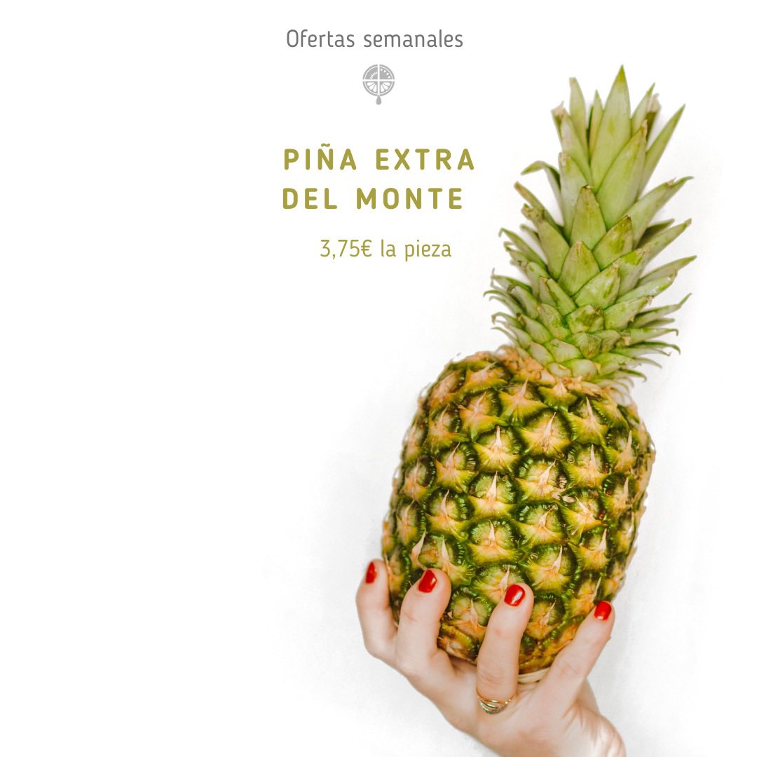 nectarfruit's tweet photo. 📢 OFERTAS SEMANALES Nectarfruit:
*FRESÓN DE HUELVA - 2,95€ la caja de 2kg.
*PIÑA EXTRA “DEL MONTE” - 3,75€ la pieza.
*PAMPLINAS - 2,25€ la tarrina.
*MANZANA GOLDEN PERLIM ROSSE - 1,85€ el kg.
*ESPINACA FRESCA - 0,79€ la bolsa de 300g. https://t.co/jrzV25NVgf