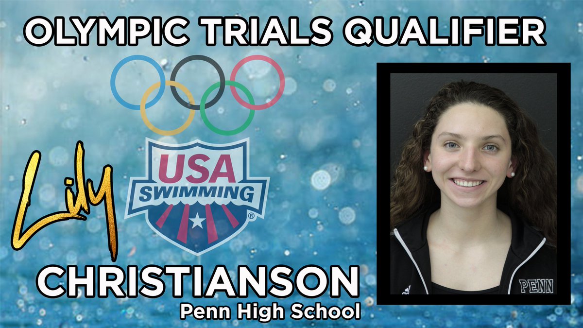 The_Pennant's tweet photo. SWIMMING: Penn Freshman Lily Christianson qualifies for the Olympic Trials in the 50-yard freestyle !!!! 

Christianson, the @IHSAA1 State Champion in the 50, swam a 25.83 for Irish Aquatics at the Speedo Sectionals.

The Team USA Olympic Swim Trials are in June in Omaha. https://t.co/JWkG6K5wba