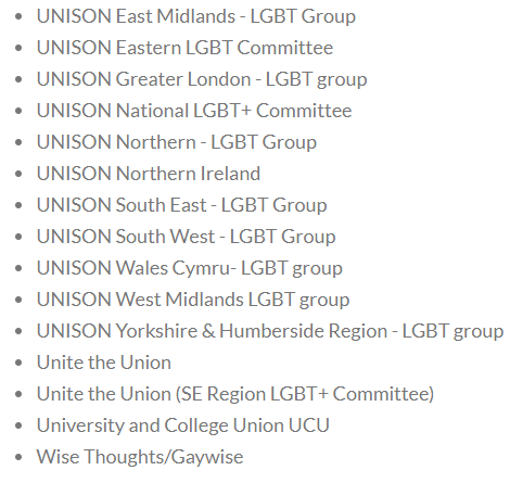 ILGA are lobbying Govt's to lower the age of consent. Is your union/org affiliated? Are they using your name to to amplify their messaging that children can consent to sexual activity?<a href="/unitetheunion/">Unite the union: join a union</a> <a href="/unisontheunion/">UNISON - UK's largest union</a> <a href="/UNISONSE/">UNISON South East</a> <a href="/UNISON_global/">UNISON International</a> LGBT <a href="/labour/">The Labour Party Ireland</a> <a href="/LabourLordsUK/">LabourLordsUK</a> affiliated