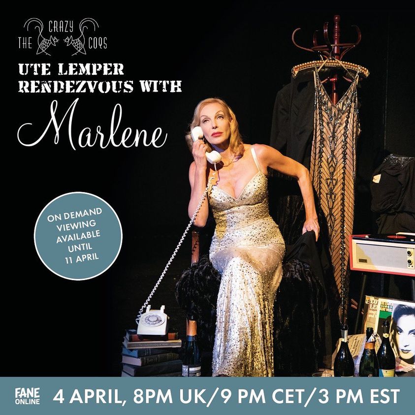 UteLempersMusic's tweet photo. On April 4th, Rendezvous with Marlene performance will be streamed in partnership w/@FaneProductions
& @CrazyCoqs
For tickets and information, please use this link: https://t.co/Uf3lpS0Mje
♥️
#music #online #streaming #utelemper #entertainment #singer #ondemand #streamedmusic https://t.co/HVuDoFn1mx