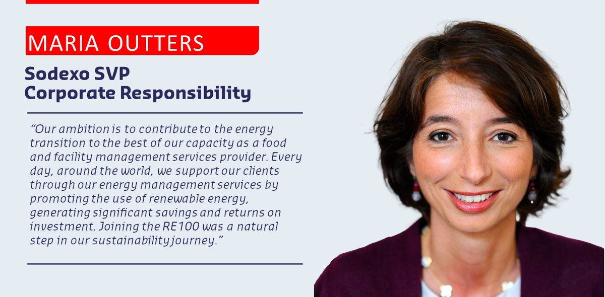 RMingorance's tweet photo. Proud that Sodexo is joining the Climate Group's RE100 initiative as we are switching to 100% renewable electricity by 2025 at our directly operated sites. The RE100 is a global initiative leading the transition to 100% #RenewableElectricity. Read more >> https://t.co/04QuVOLmYk https://t.co/JgeWAf4ROJ