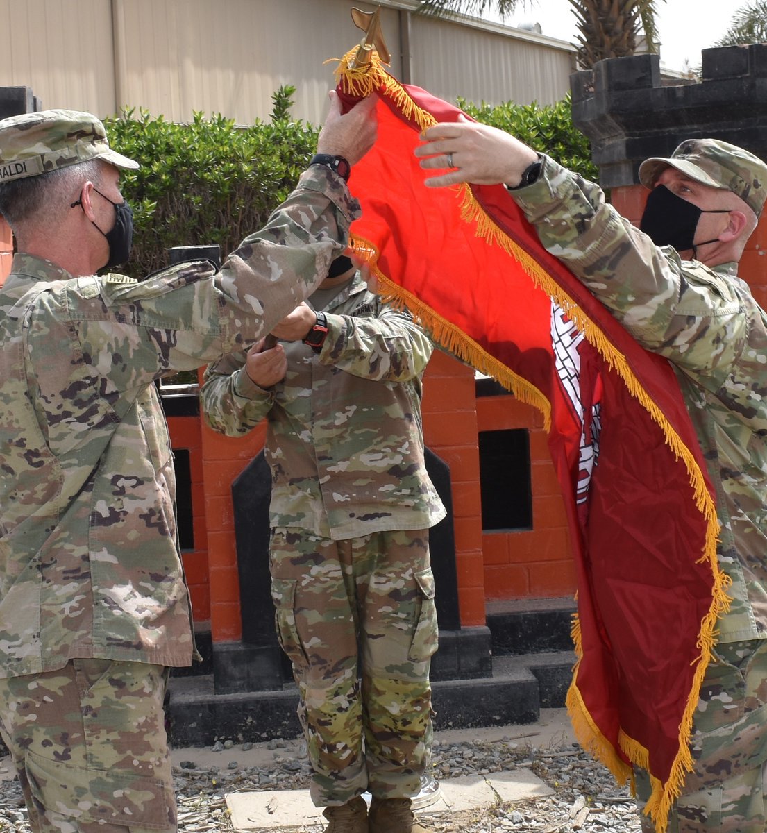 USACEinAFG's tweet photo. Colors Uncased-Command Reunited-colors that represent not only the lineage and honors of the District, but also the loyalty and unity of its Soldiers and Civilians.  Read More: https://t.co/7jDXMVBaQv
#USACE #Army #DYK https://t.co/Q6PieGbuwC