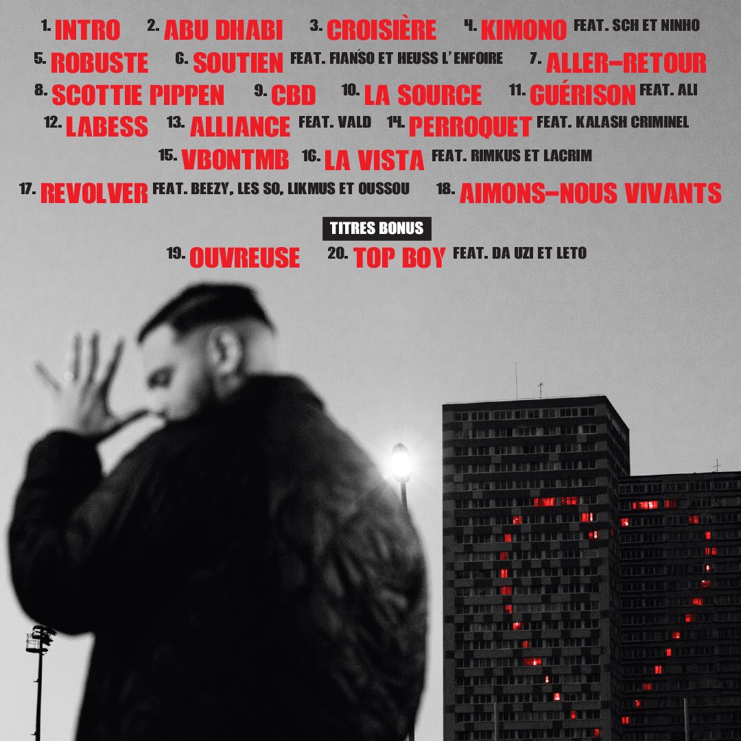 Sadekniuum's tweet photo. Je vous ai déjà dit que c'était mon meilleur album ?
 #AimonsNousVivants 9 avril ❤️

@Sch_Mathafack @ninhosdt @Fianso @heuss_lenfoire @vald_ld @KalashCriminel @RimkusPLR @Lacrim_Officiel @DaUzi270 @Leto_PSOTHUG https://t.co/gQtSKyxHAI