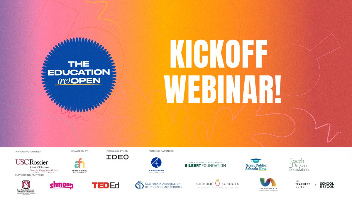 OpenIDEO's tweet photo. Join tomorrow's 11am PT #EducationReopen webinar to learn how to help reconnect school communities as sites reopen. We'll cover your questions, timeline, and goals. Register today: https://t.co/kP17OMBmT0 https://t.co/0y6s5pnmUi
