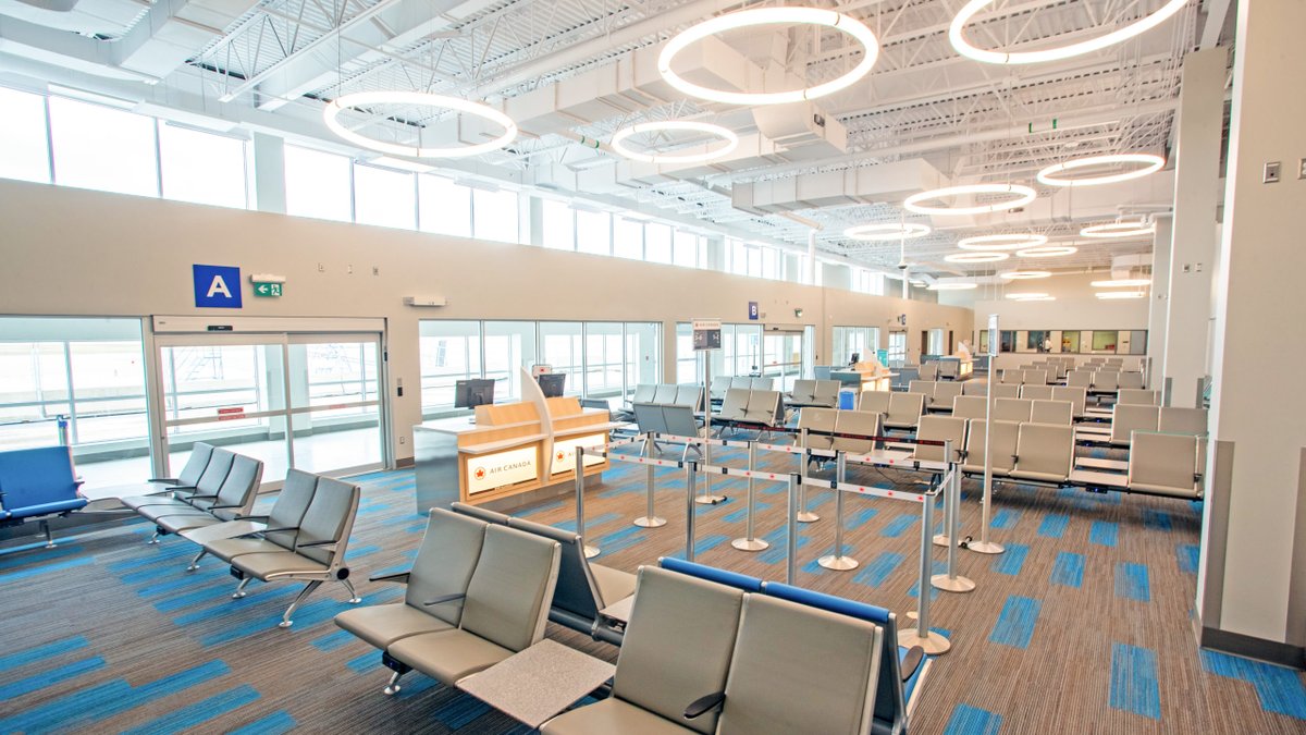 FredTourism's tweet photo. Ready for Takeoff! @yfcairport terminal expansion is COMPLETE! Watch the video here: https://t.co/n6bfwTPeup  and the full press release:  https://t.co/pnn8pczV4Z ; exciting times for #Fredericton! https://t.co/oAImSRKI2v