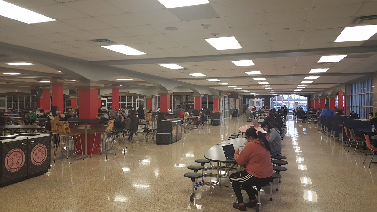 Over 100 virtual students return to Big Mac campus to take the TSI test. @AldineISD @MacArthur_AISD #MPND @MhsPeterson @ToddLindeman4