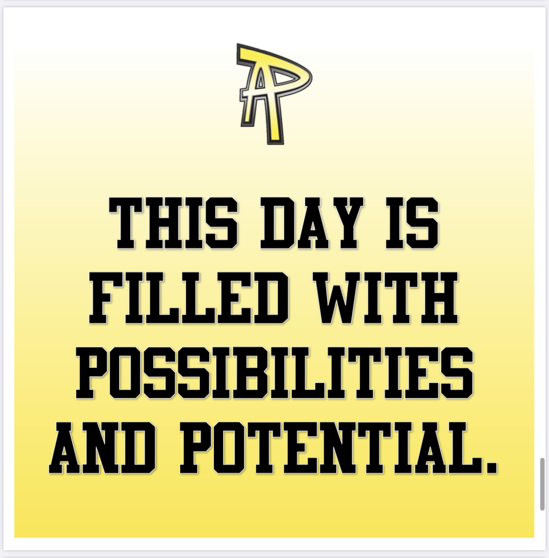 What are YOU going to do TODAY to acheive your goals? 💛🖤 #MotivationalMonday #PAmily #PA4L #ItsAPAmilything #Ohana