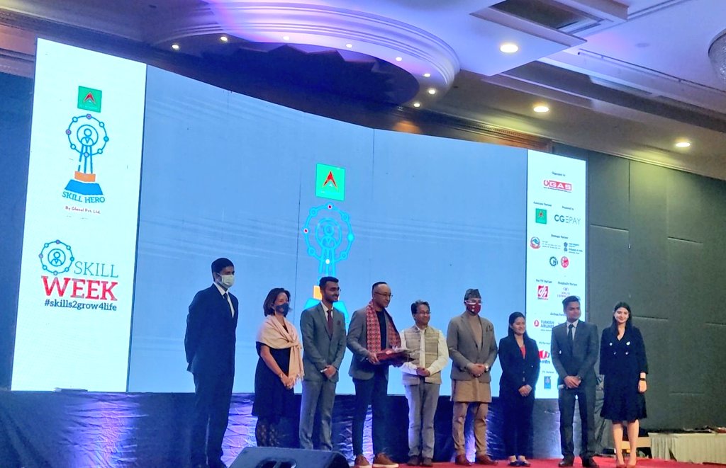 officialgauravk's tweet photo. Gagan Pradhan #HimalayanJava recognized as Tourism & Hospitality
#NabilSkillHero award ceremony #SkillWeek2021 #Skills2Grow4Life
@glocalnepal @G_AfterSchool https://t.co/sQrJ5SbNyb