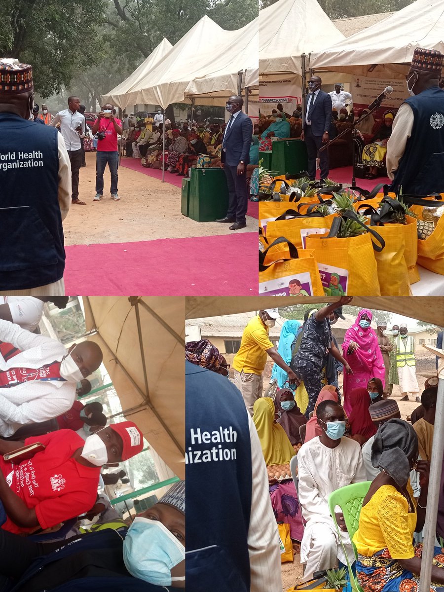 <a href="/WHONigeria/">WHO Nigeria</a> collaborating with TB-stakeholders (<a href="/KncvNigeria/">KNCV Nigeria</a>, <a href="/SFHNigeria/">Society for Family Health</a>, <a href="/prohealthimpact/">Pro-Health Int'l</a>, <a href="/BANigeria/">Breakthrough ACTION-Nigeria</a> etc.) to support Bauchi state government in commemorating the 2021 World TB Day today by providing palliatives to some TB patients! #EndTB #theclockisticking <a href="/DrHarunaAdamu1/">Haruna I. Adamu, PhD, MPH, MBBS, FRSTMH, MACE</a>