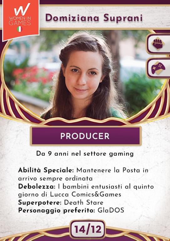 WIGItalia's tweet photo. Super potere: Death Stare ☠️
Oggi vi presentiamo la nostra Testimonial Domiziana Suprani, #Producer @STUDIOEVIL 🤩
#womeningames #womeningamesitalia #WIGJ #WIGIT #STUDIOEVIL https://t.co/IVRL31TEVf
