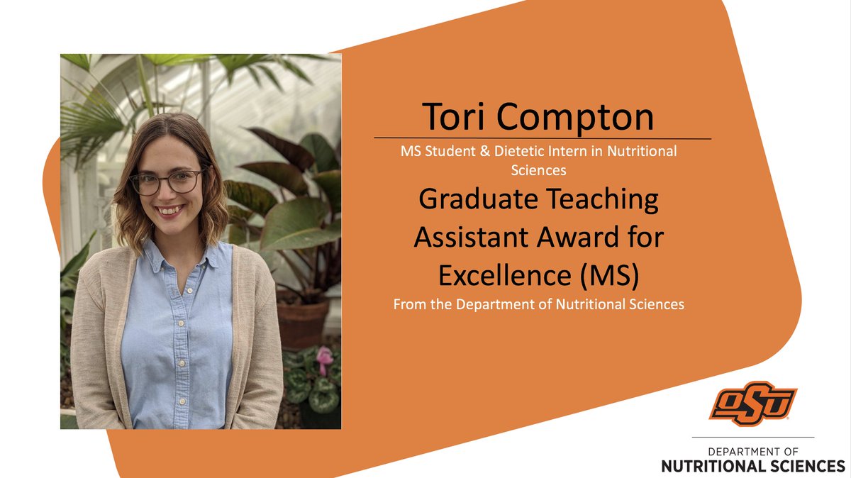What better way to start off the week than celebrating your students? Today, we want to celebrate 2 grad guac stars, Bryant Keirns and Tori Compton, for receiving the Department of Nutritional Sciences PhD-level and MS-level Graduate Teaching Assistant Awards for Excellence.