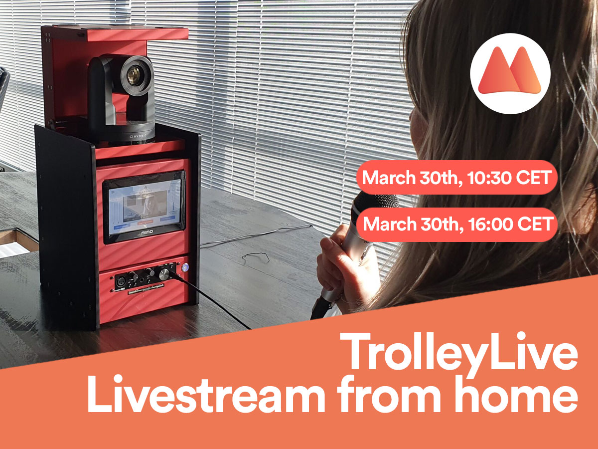 MobileViewpoint's tweet photo. Great livestreams, everywhere? Let us help you with a free #webinar. We'll show how #TrolleyLive, or #WebStreamur app can help you.
#WorkFromHome #RemoteProduction
Sign up for free:
March 30th, 10:30 CET: https://t.co/d92T1p8X0w
March 30th, 16:00 CET: https://t.co/W0Oky98wJ0 https://t.co/kAEEaY8wvA