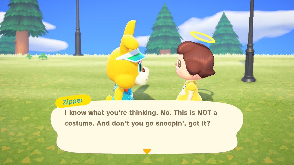 あつ森で学ぶ英会話 ぴょんたろう 君が何考えてるか分かるよ ちがうの コレは着ぐるみじゃないからね コソコソ詮索しないでよね わかった Got It わかった 英語版はコソコソ見るなって初めにハッキリ言われるのね 笑 あつ森英会話