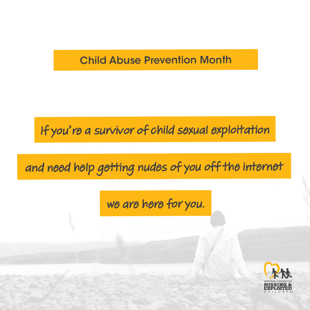 NCMEC's tweet photo. Are your nudes online? Need help getting them down NCMEC works closely with tech partners and law enforcement to help reduce child sexual abuse material that circulates on the internet and stop the harassing online comments being posted as a result. https://t.co/XAIOVSGbKQ https://t.co/TqBSVeSbEg