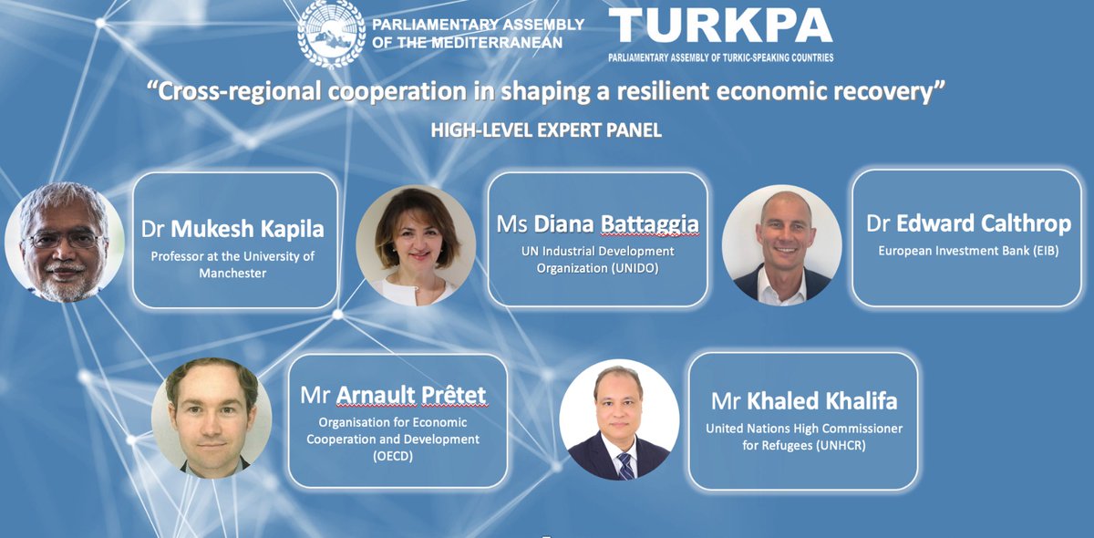 Pam_Int's tweet photo. Join us at the #PAM_Int & @TURK_PA Parliamentary Meeting dedicated to cross-regional cooperation for a resilient economic #recovery
💡Policy experts from UN Agencies & international organisations will enrich the debates
🗓 Tomorrow 30 March - 10h30 (CET) - Streaming on YouTube https://t.co/vbO37P5piZ