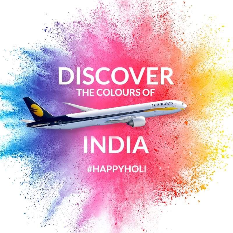 SidsySanyal's tweet photo. @JalanKalrock @jetairways2021 I wish the vibrant colours of Holi bring lots of cheer and positive energy in everyone's lives.Hoping the canvas of the skies is painted with YELLOW,WHITE & BLUE @jetairways once again asap!🙏
#9wforever
#Cloud9w https://t.co/Pkzhsmij0G