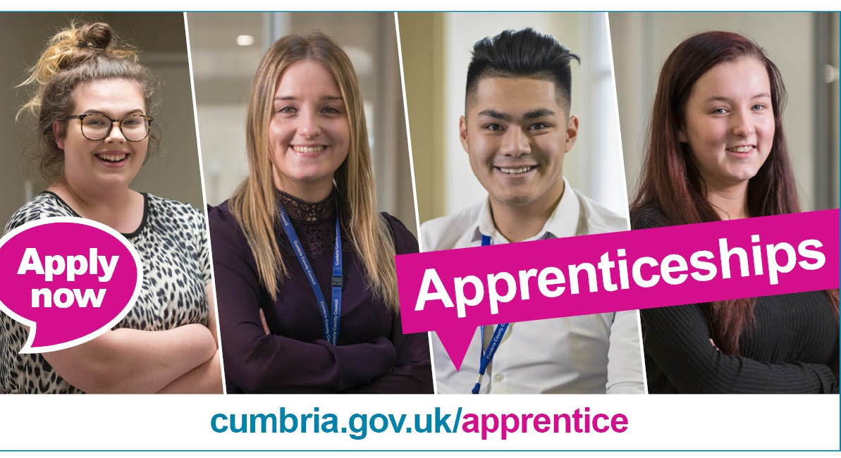 Cumbria County Council are currently recruiting for a range of apprenticeship opportunities across the County. To find out more or to apply please visit:

cumbria.gov.uk/jobsandcareers…
