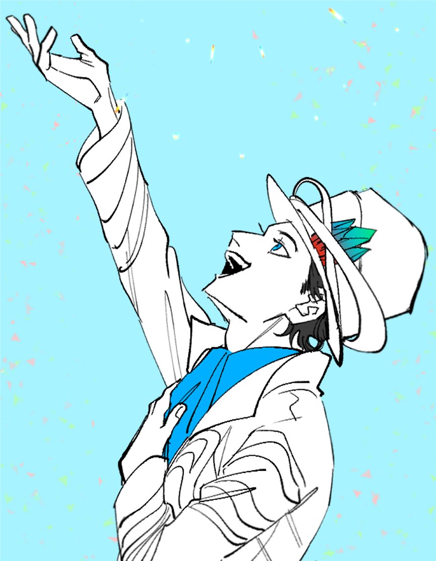 「輝く海へ 」|喪のイラスト