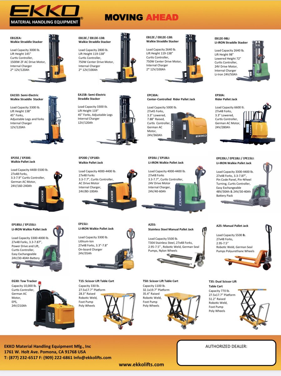 EKKOlifts's tweet photo. Looking for Class III quality products
? Contact us for more details. 877-232-6517 info@ekkolifts.com https://t.co/WHEJyJileT #EKKOLIFTS #EKKO #forklifts #ElectricStraddleStacker #lifttruck #electricStacker #lifttrucks #forklift #lithiumpalletjacks #electricpalletjack https://t.co/59PwAqbW4L