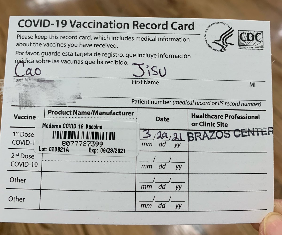 cao_jisu's tweet photo. Got my first vaccine shot! ✅✅✅ https://t.co/dnI09md1kw