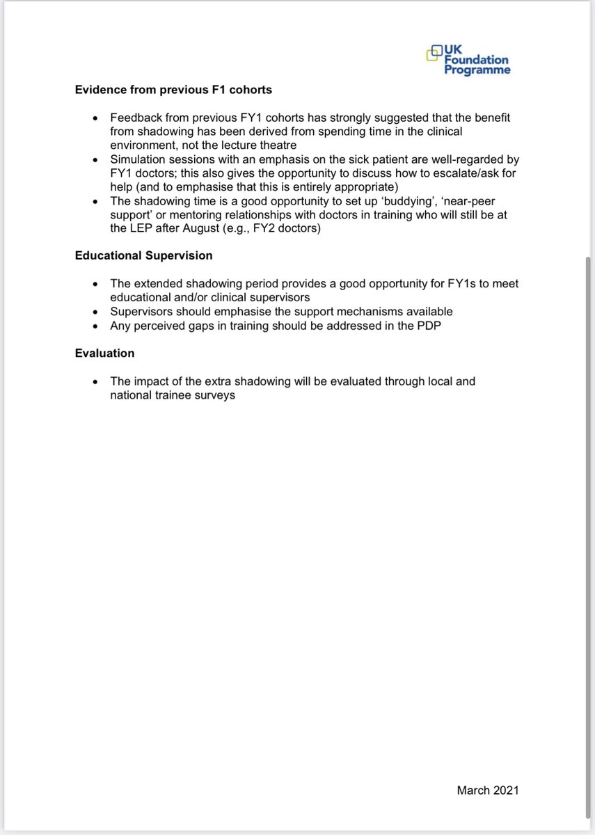 <a href="/BMAstudents/">BMA Students</a> worked with UKFPO to secure additional support for new FY1 doctors, who have the required skills but may feel more anxious compared to predecessors due to Covid-19 disruption to training, with an extra 5 days' voluntary, paid shadowing in 2021. 

#MedStudentTwitter