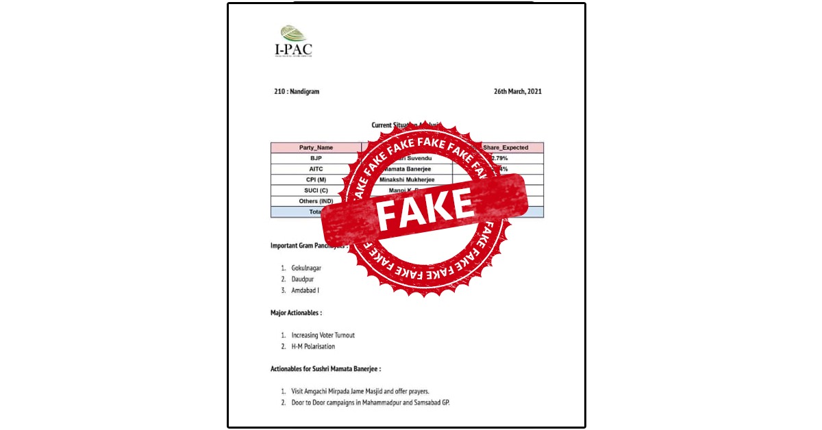All India Trinamool Congress (@aitcofficial) on Twitter photo BJP IS LOSING BIG IN NANDIGRAM!
Anticipating a huge loss, <a href="/BJP4Bengal/">BJP West Bengal</a> has resorted to doing what it does best- SPREAD FAKE NEWS!
This document is fake & has ZERO credibility, just like BJP’s leaders & promises!
Circulating such fake reports won’t work!
#BohiragotoChaiNa BJP IS LOSING BIG IN NANDIGRAM!
Anticipating a huge loss, <a href="/BJP4Bengal/">BJP West Bengal</a> has resorted to doing what it does best- SPREAD FAKE NEWS!
This document is fake & has ZERO credibility, just like BJP’s leaders & promises!
Circulating such fake reports won’t work!
#BohiragotoChaiNa