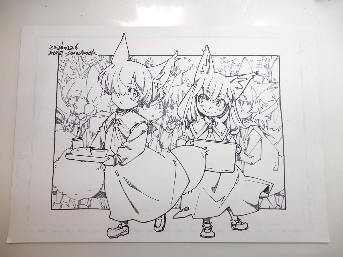 線画。 