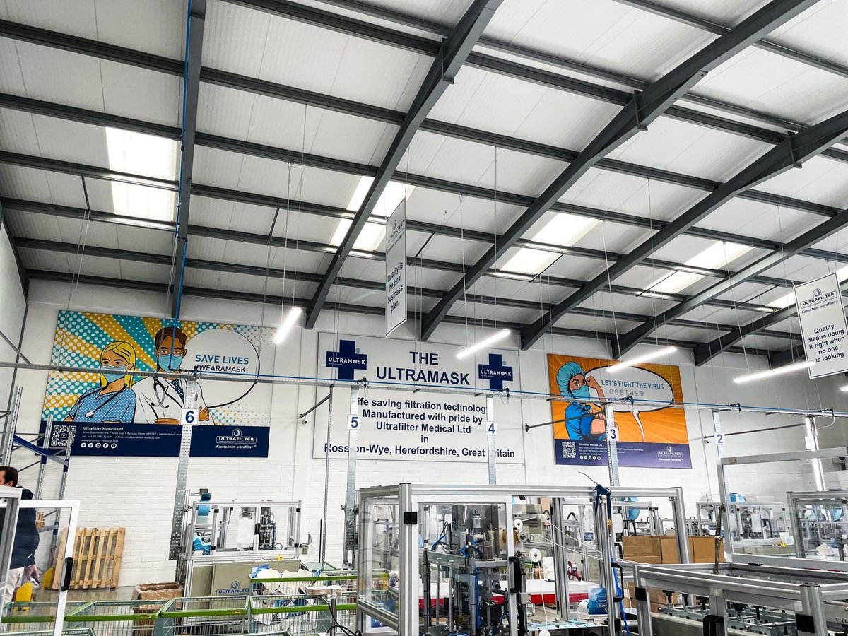 Five HUGE flexface frames installed for Ultrafilter all in one day. Adding lots of colour to the place! 😷🧡💙💜