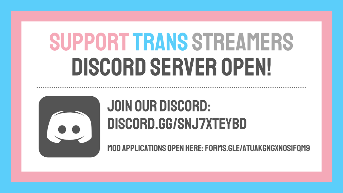 supportranstrmr's tweet photo. Our Discord Server is here! Come join: https://t.co/lRzBOWeH9Z https://t.co/RSfQz6VbJM