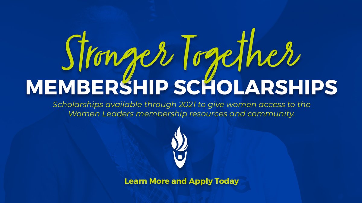 _WomenLeaders's tweet photo. Membership Scholarships will continue to be awarded monthly throughout 2021 to give women access to the Women Leaders membership resources and community 💚💙 #StrongerTogether

Apply Now 👉 https://t.co/4kgDxZqhyk https://t.co/XmL7poAhyd