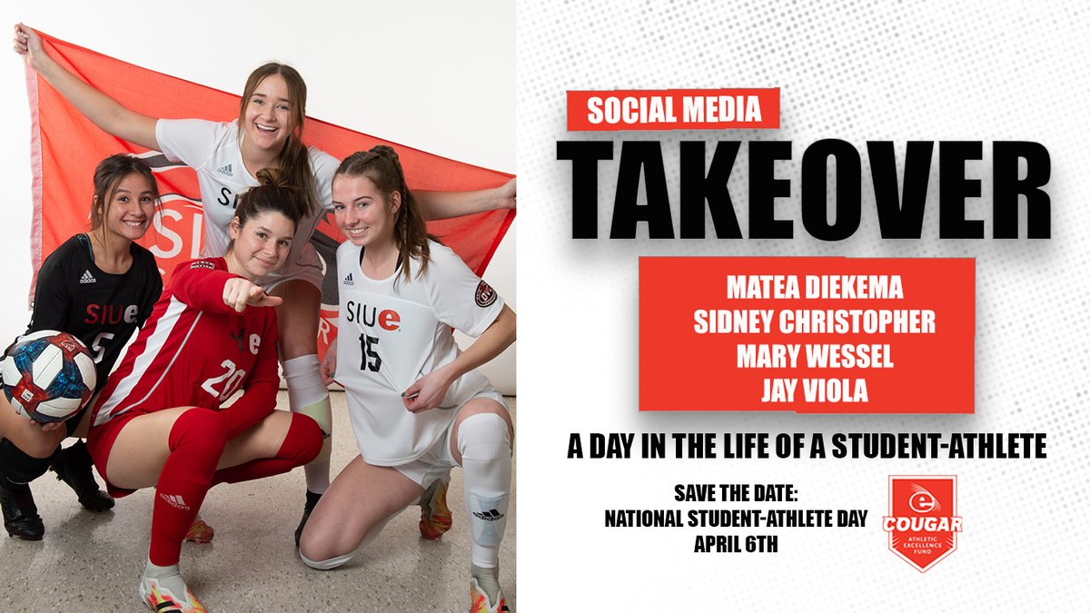 SIUECougars's tweet photo. Follow along on all @SIUECougars social media pages tomorrow as the freshmen class of @SIUEWSoccer takes over! 

@mateadiekema @sidchrist24  @mary_wessel15  @jay_viola22 https://t.co/74bZigPBkC