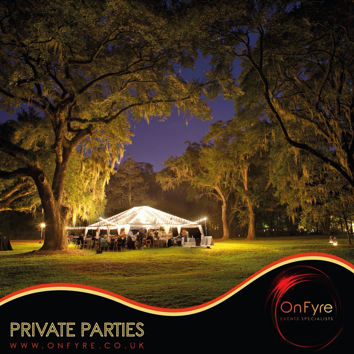 OnFyre - Private Parties 🔥

Each party enquiry we get is completely different. This is why we offer a completely bespoke service, tailoring your requirements down to the very last detail.

🎉 onfyre.co.uk 🎉