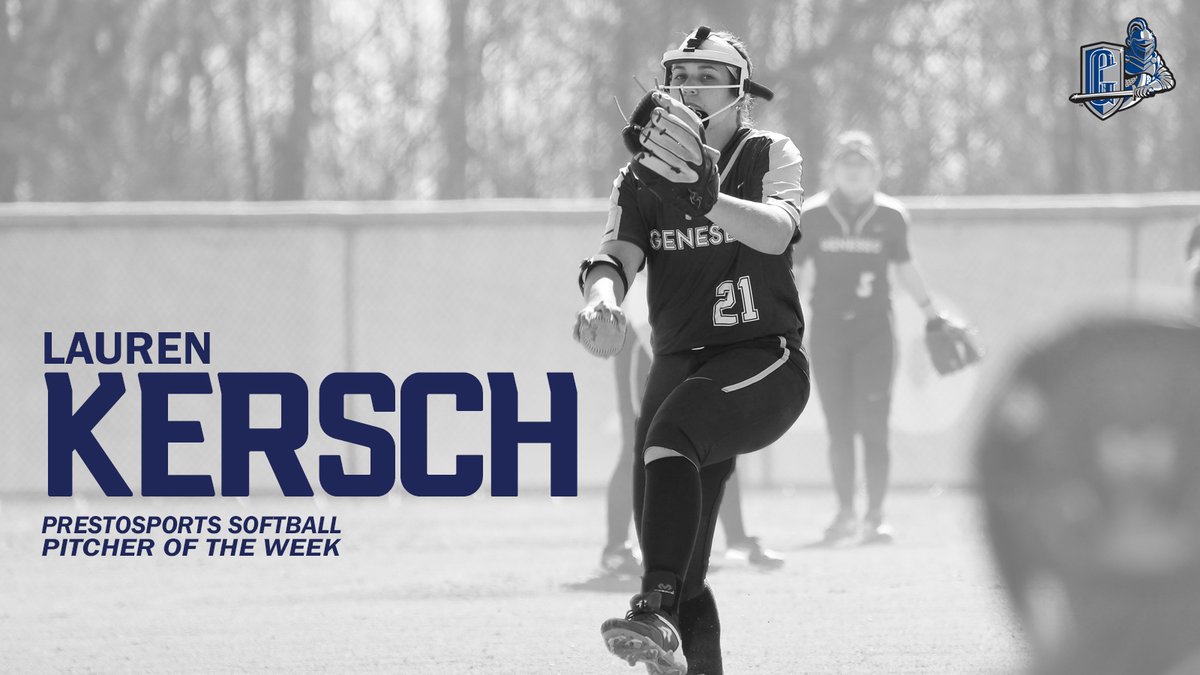GeneseoKnights's tweet photo. SB: @GeneseoSB first-year Lauren Kersch was named PrestoSports Pitcher of the Week after her collegiate debut against Rochester on March 20... https://t.co/4RzvnQogv9
#OneKnight #d3sb https://t.co/oZrpfWy3FG