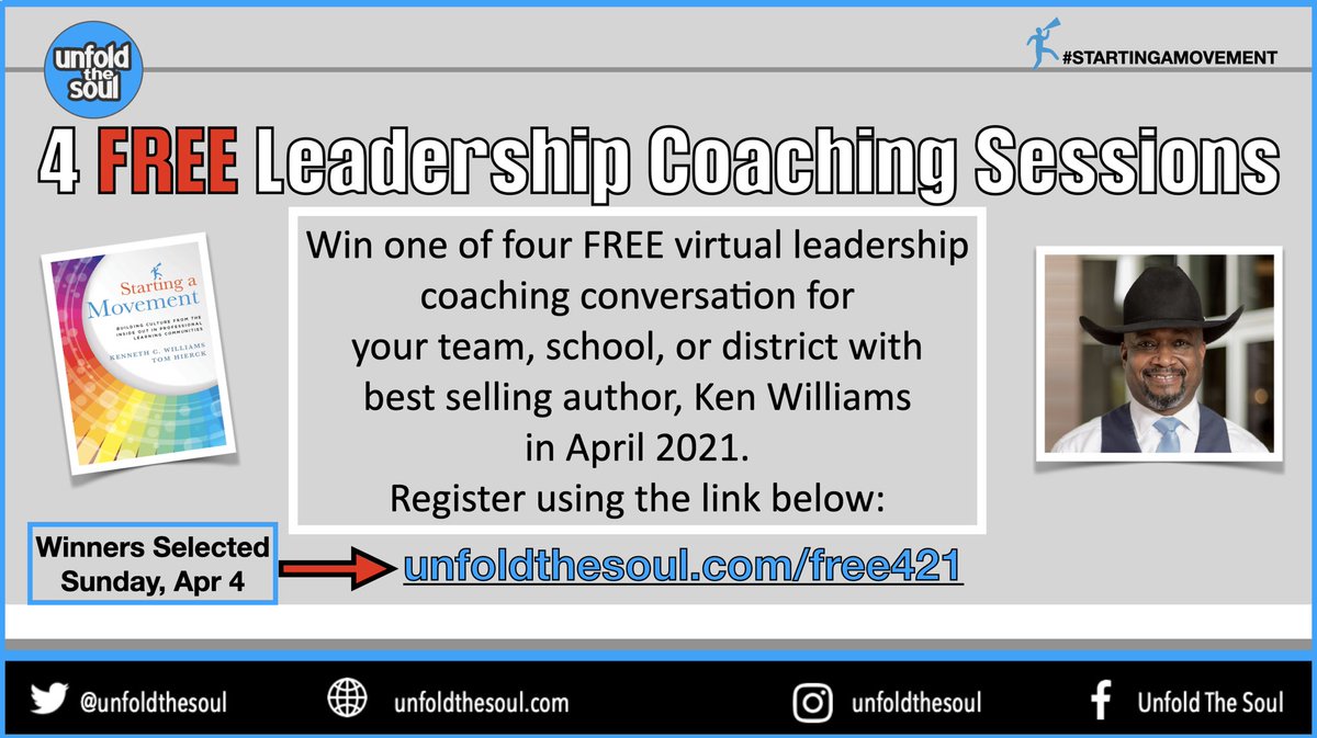 unfoldthesoul's tweet photo. Win a FREE virtual coaching session! Go to https://t.co/kbga3hTjfg #StartWithTheCROWN #RuthlessTeaching #StartingAMovement #atplc #leadership #equity https://t.co/JcSj6qluy8