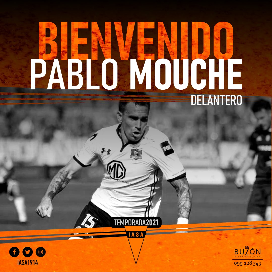 #MercadoDePases 🇺🇾 Luego de su paso por #ColoColo 🇨🇱, el delantero Pablo Mouche es nuevo jugador de #Sudamérica 🇺🇾. El elenco naranja retorna a Primera División este año